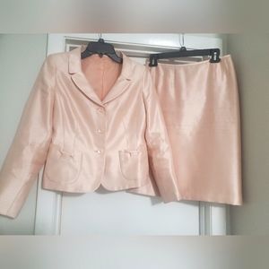 Pink skirt suit